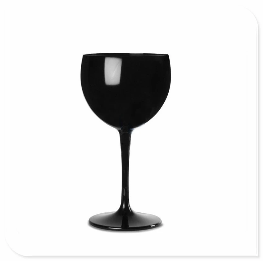 Clear Black And White Burgundy Glass For Wedding Party Plastic Wine Cup