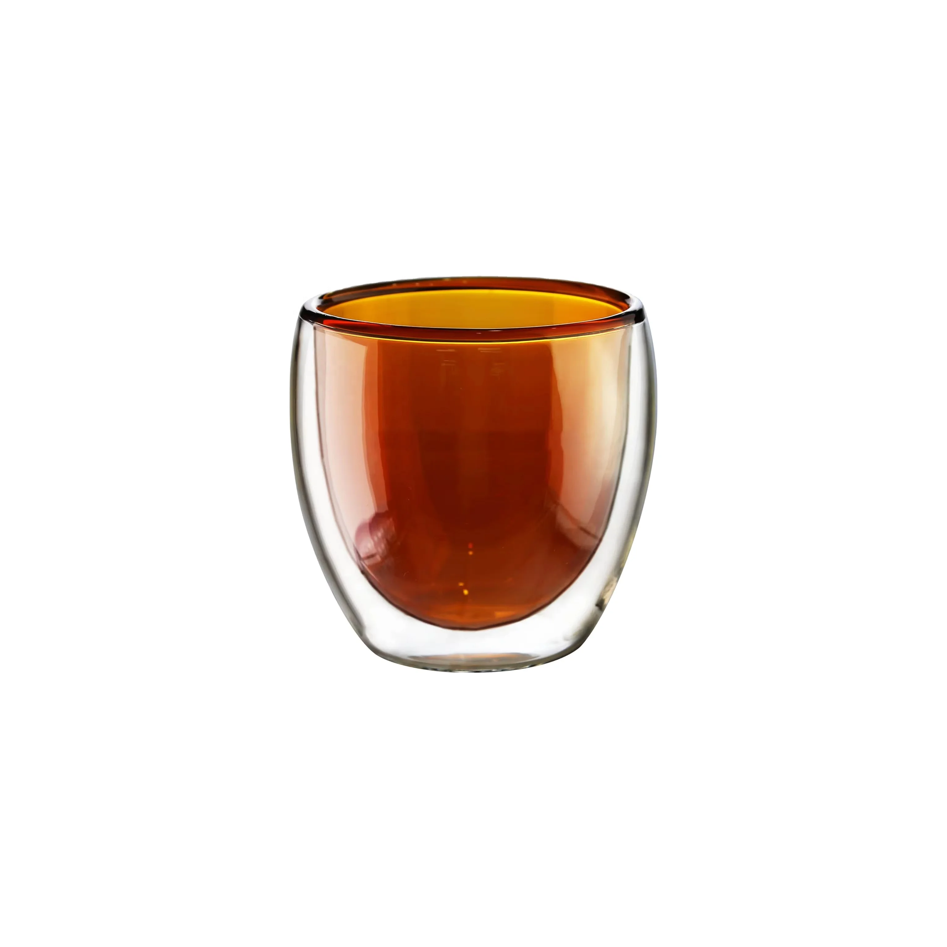 Горячая продажа Персонализированная Двойная Стенка стеклянная кофейная кружка 260 мл высокая боросиликатная Изолированная