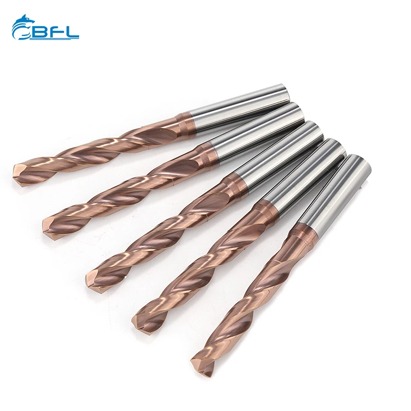 BFL Tungsten Solid Carbide 2 Flute Twist Drill Bit CNC Drilling Tool