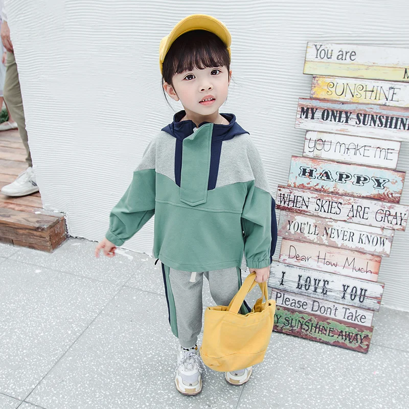 
Boutique Hip hop style children knitting jacket and pants kids little girls clothing set 