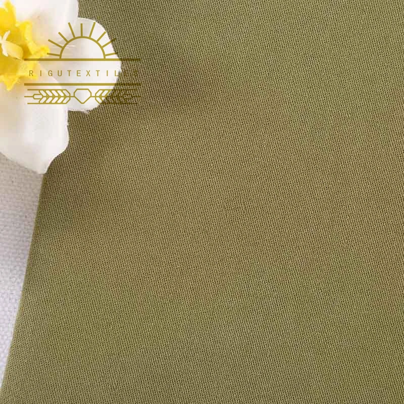 RIGU Textiles Cvc Tc Plain Dyed 2/1 Twill Cotton Twill Stretch Chino Fabric For School Uniform Boy