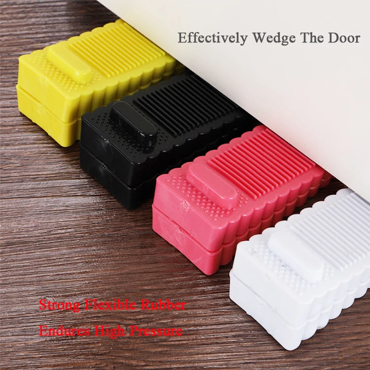 Factory Wholesale Children Kids Safety Heavy Duty Rubber Door Wedge Bumpers Rubber Door Draft Door Stopper