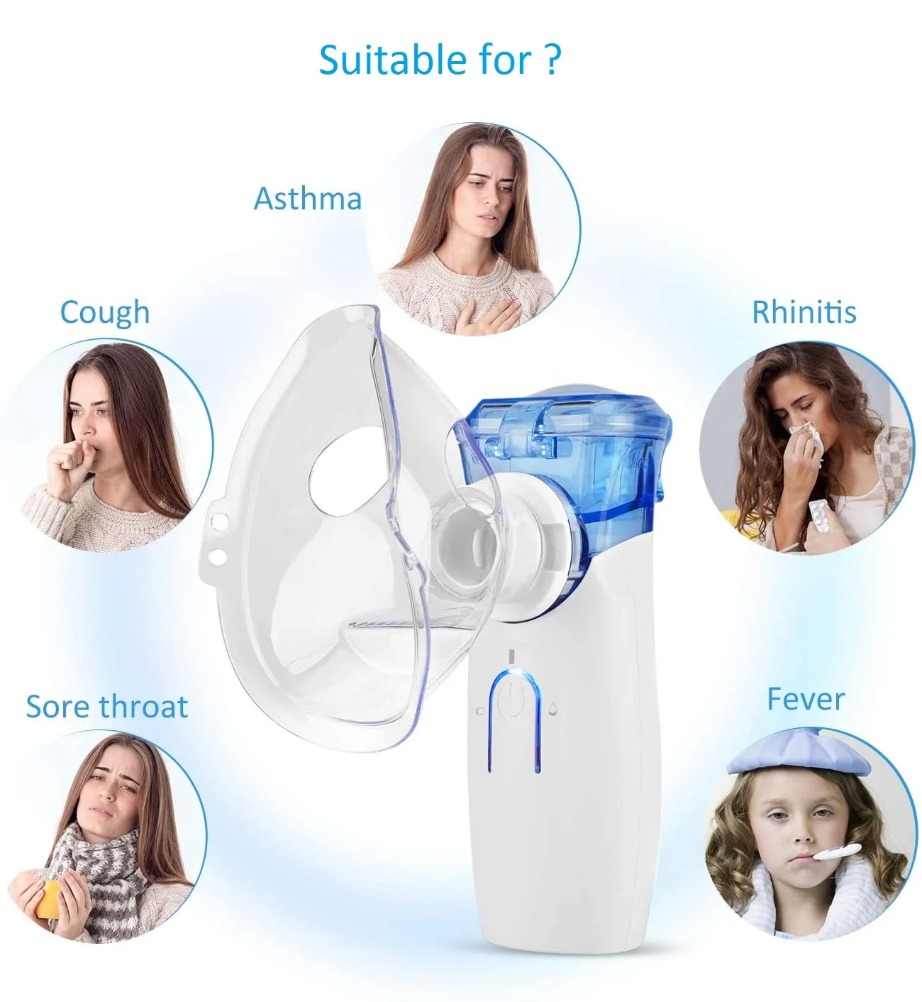 2021 medical ultrasonic  portable inhaler mesh nebulizer machine