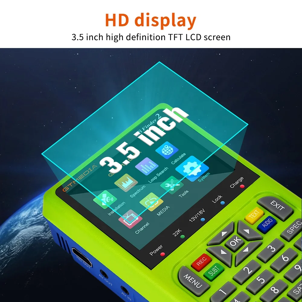 V8 finder2 3 5 дюймовый экран цифровой DVB-S/S2 и MPEG-2/4 H.264(8 бит) отвечающих требованиям ручной спутниковый finder