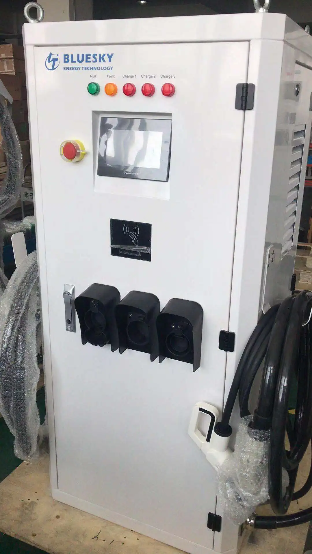 67kw AC DC Integrated ev charging pile CCS combo 2 CHAdeMO Type2 DC fast EV charger