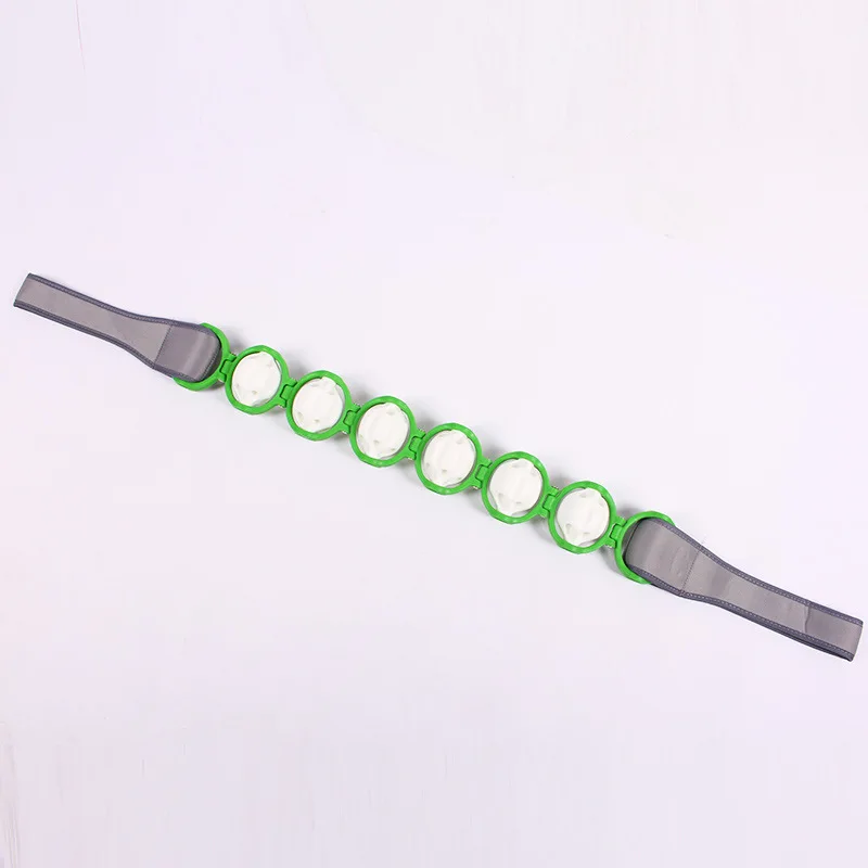 Massage Roller Stick Bar Muscle Relax Physical Therapy Belt with Soft Handle for Back Massage Use