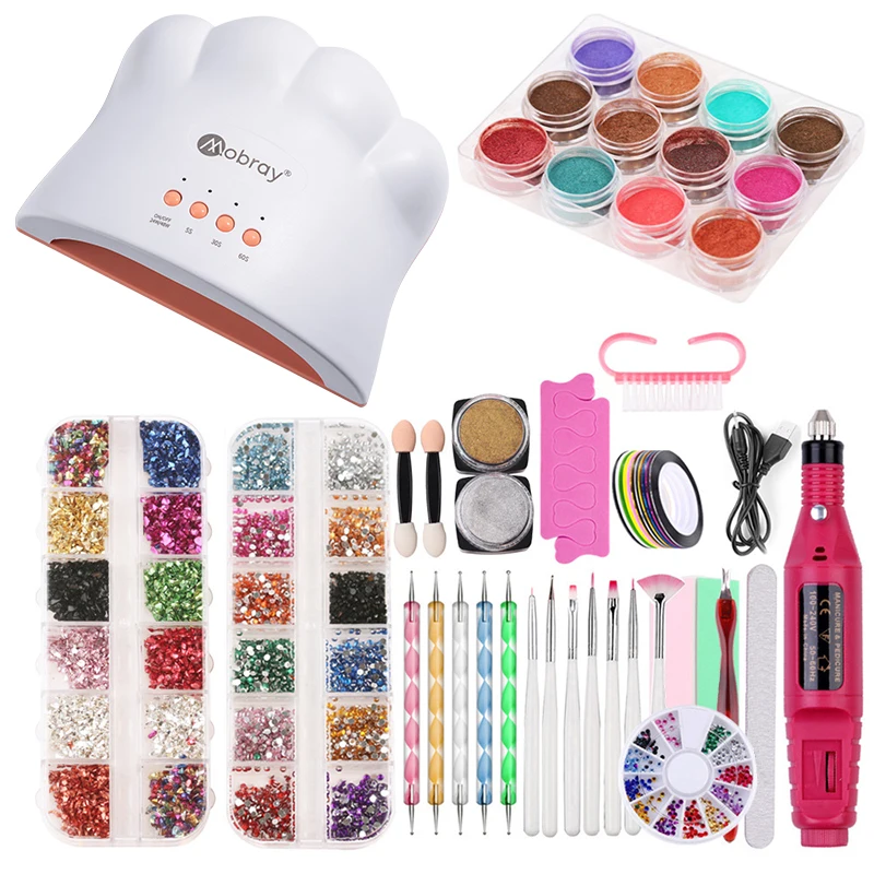 Mobray LED Nail Dryer Lamp For Nails  UV Lamp Beads Drying All Gel Polish USB Charge Professional Manicure Nails Lamp Equipment