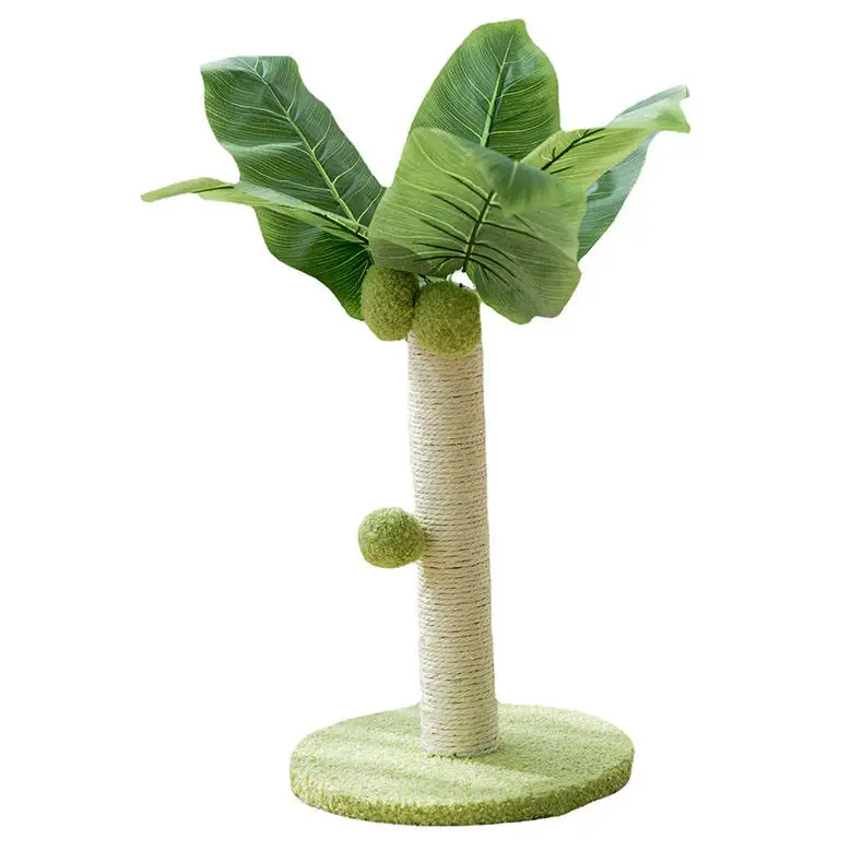MEOW LOVE PET Wear Resistant Green Cat Climbing Frame Sisal Rope Plush Cat Tree