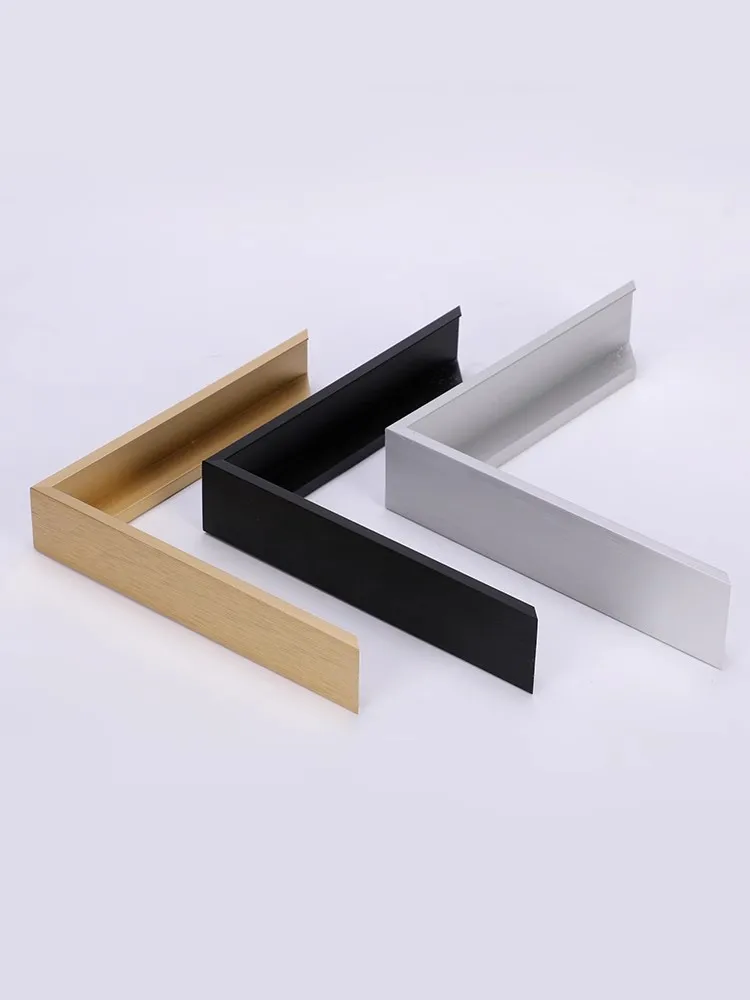 6063 6061 прямоугольная квадратная зеркальная рама матовый анодированный цветной Алюминиевый металлический экструдированный каркас профили