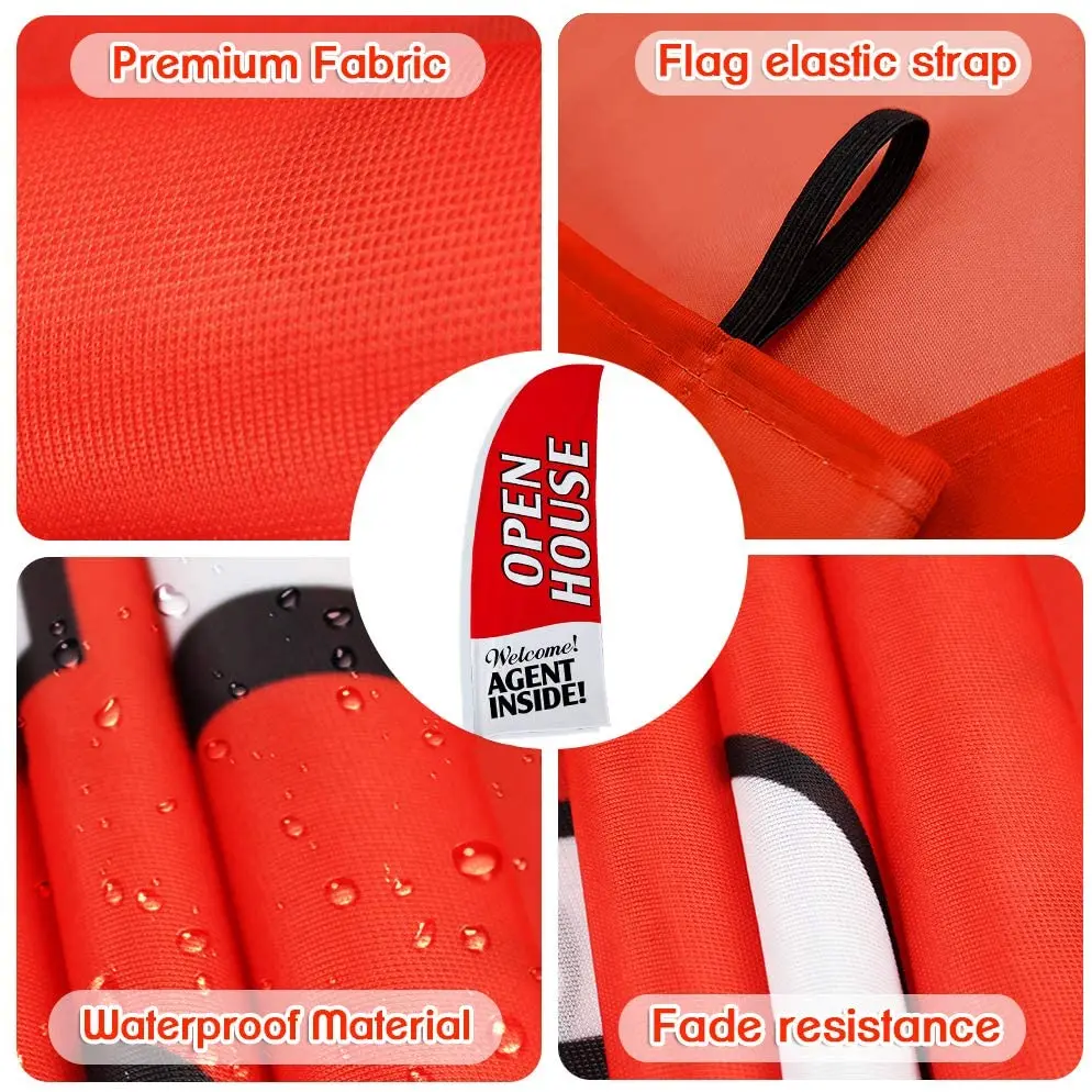 Free Samples Custom Print Soccer Roadside Outdoor Promotional Solid Orange Advertising Flying Banners Feather Flag