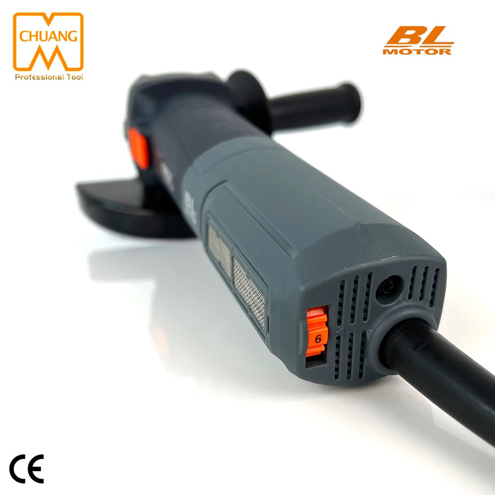 1300W 125mm AC Brushless Variable Speed Angle Grinder with 2,800-10,000 rpm Speed Control