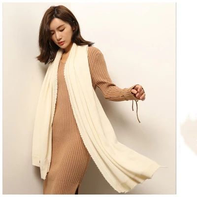 
2021 Winter Scarf Women Knitted Warm Scarves Long Jersey Shawl Customized Shawl Scarfs For Women Stylish 