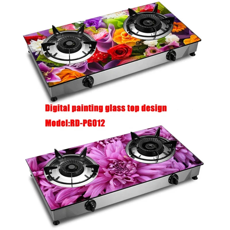 
Special products made in china digital incredible ideal colored glass printing gas stove 