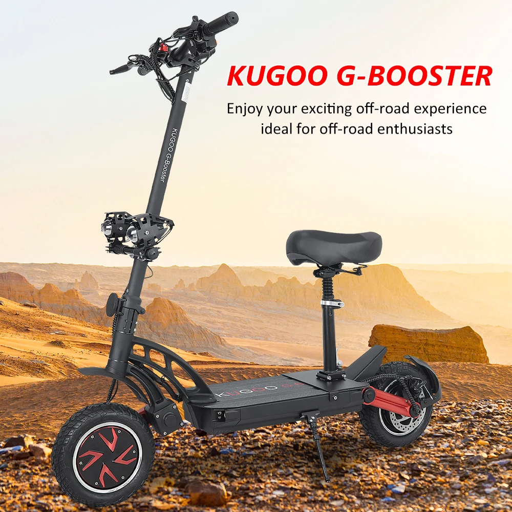 Wholesale kugoo G-Booster 23ah 48v powerful daul motor 800w*2 Portable Fast Folding Adult Electric Scooters