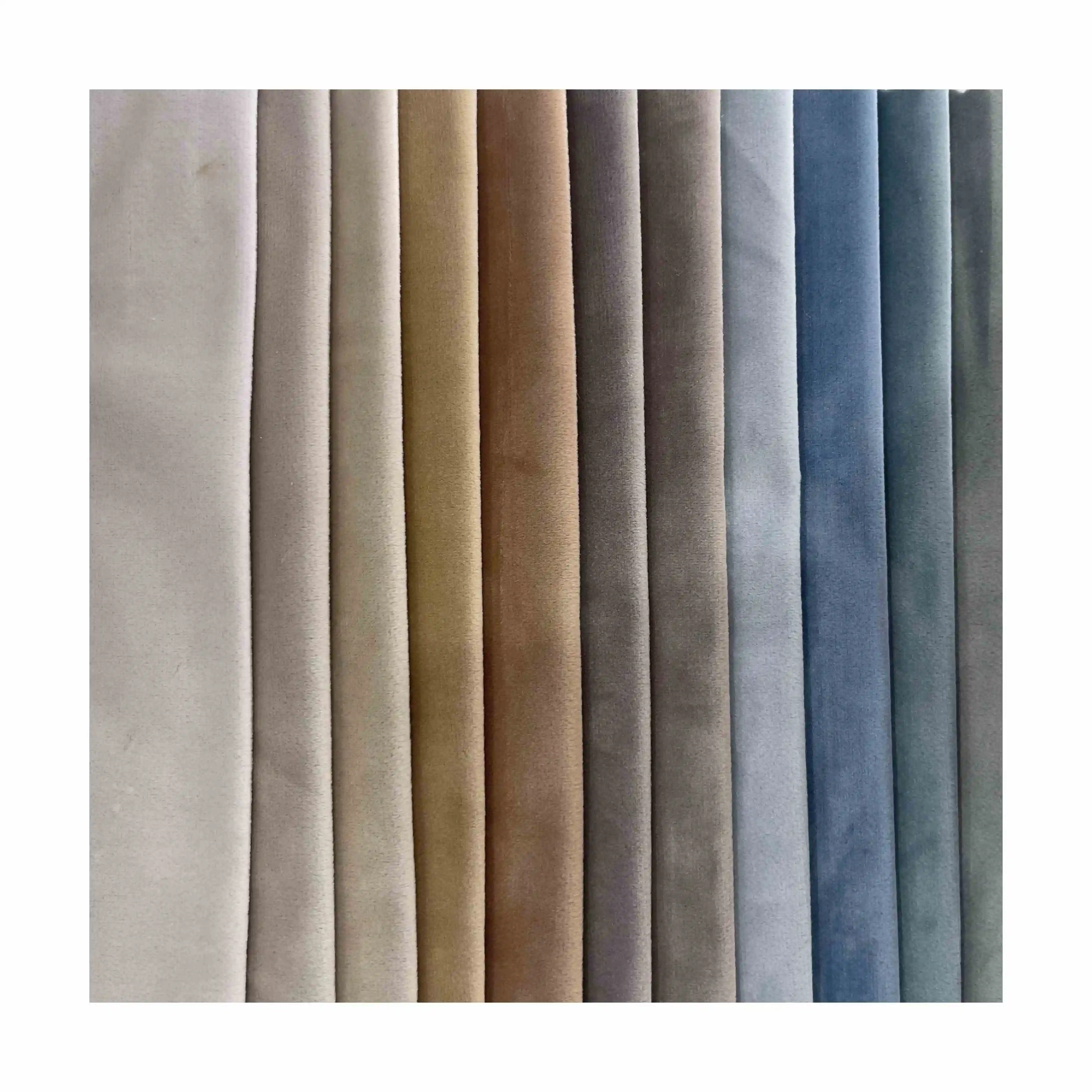 Home Textile 100% polyester home furnishing textiles wholesale velvet 2 layer fabrics for sofa and upholstery