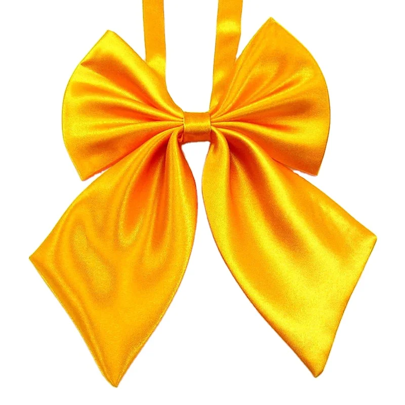 High quality polyester Clothing accessories bowties Uniform Polyester Bowties Plain School Style Lady Girl Bow