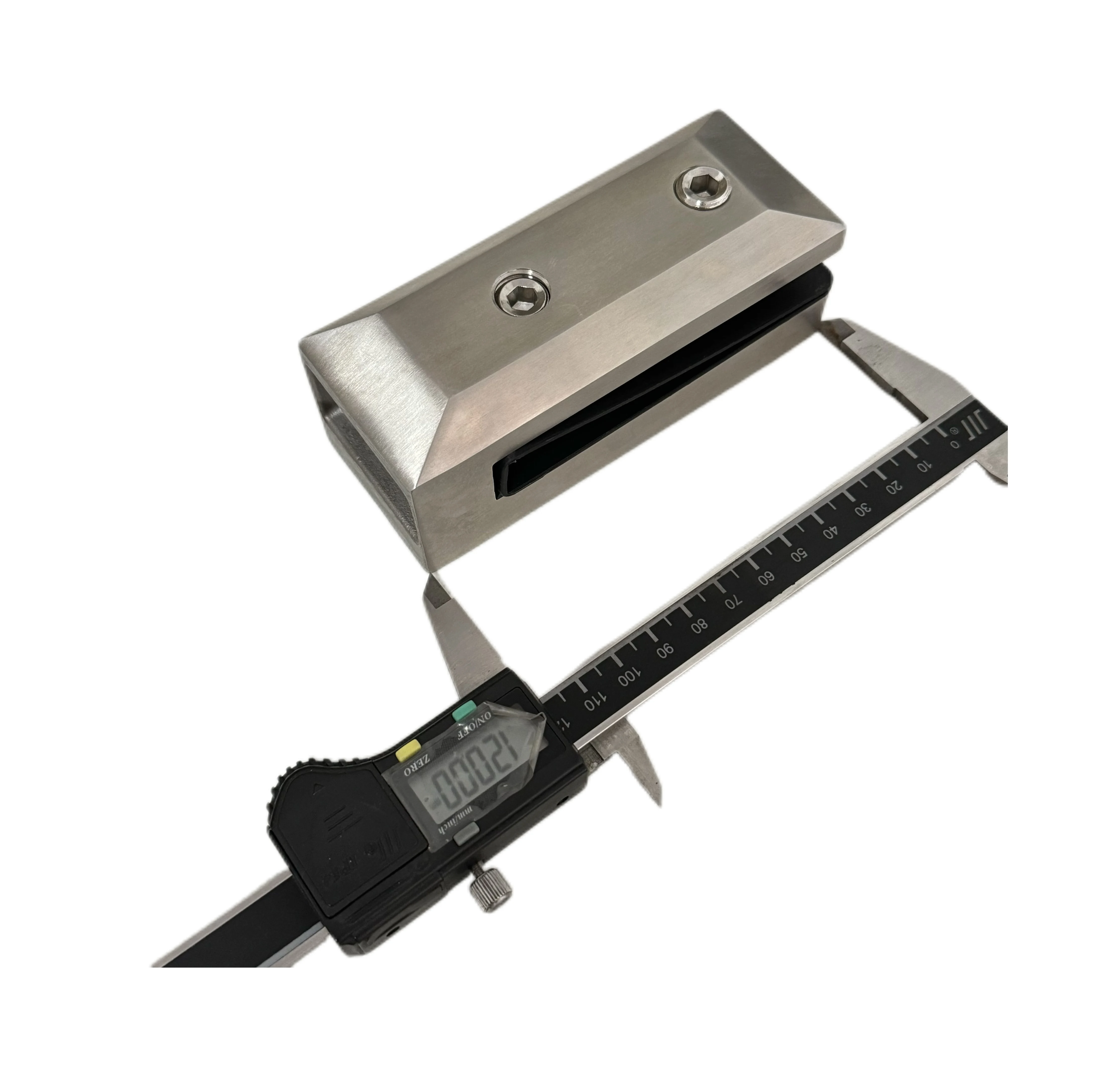 Reasonable price brass glass clamp Stainless Steel 12mm Glass Railing Wall Side Mounted Glass Spigot