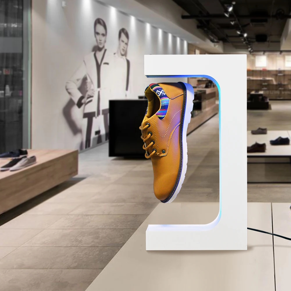 WP-Factory sneaker magnetic floating shoe display magnetic Levitating shoe display for store shoe display rack holder stand
