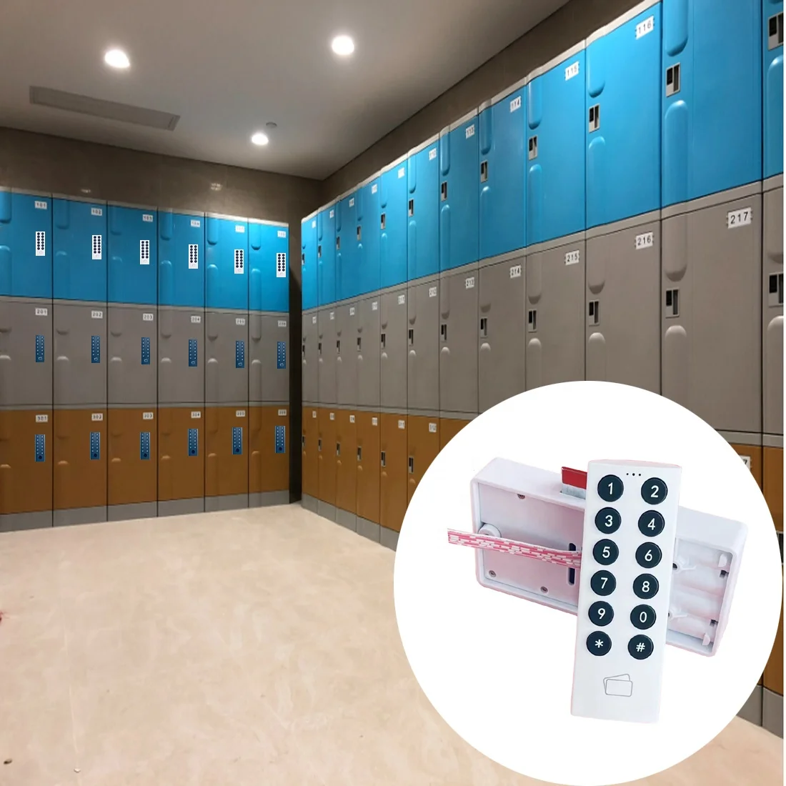Factory Mifare 1 Rfic Card One Time Code Electronic Rf Wristband Wardrobe Locker Lock Public Digital Cabinet Lock with Card