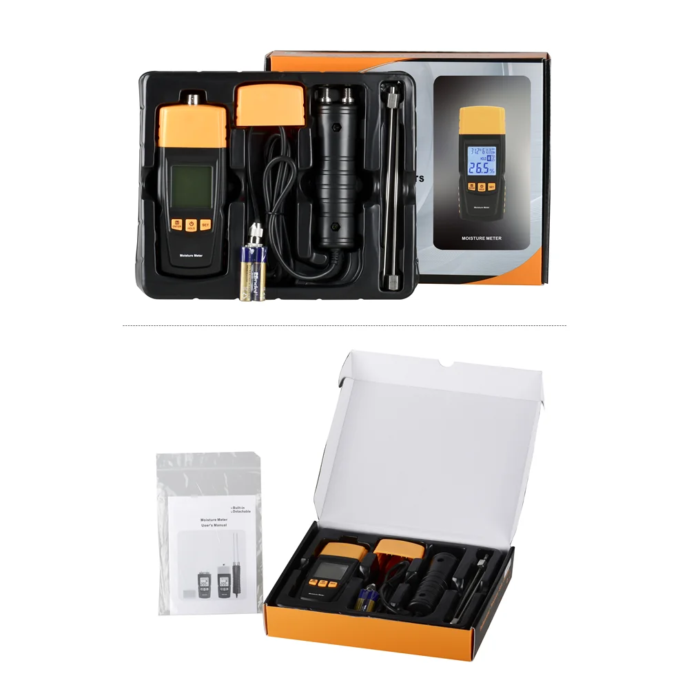 Portable Digital Wood Moisture Meter LCD Humidity Tester Damp Detector Hygrometer Fireplace Sets Accessories