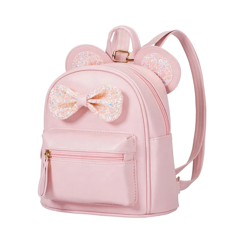 Heopono BSCI Factory Mini Cute Small Children School Book Bag PU Leather Lovely Girls Boys Preschool Backpack for Kids