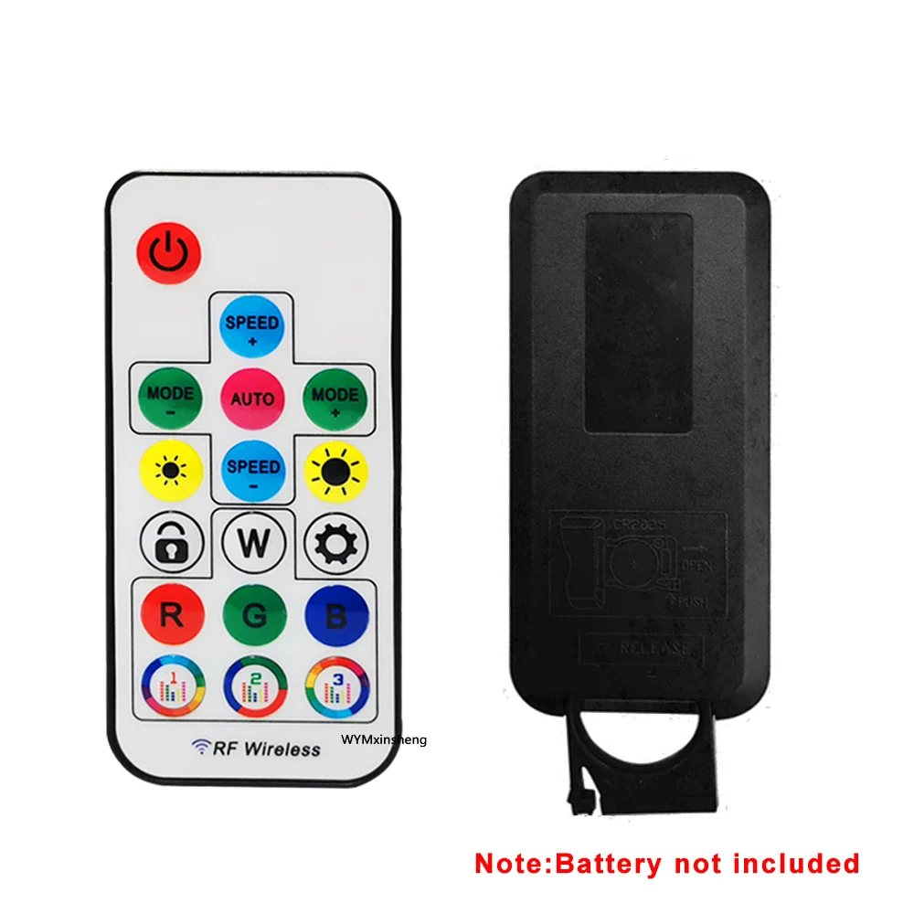 Прямая поставка с завода DC5V 24V полноцветный spi mini rf 17key пульт дистанционного управления RGB светодиодный пиксельный свет WS2812 USC1903 контроллер