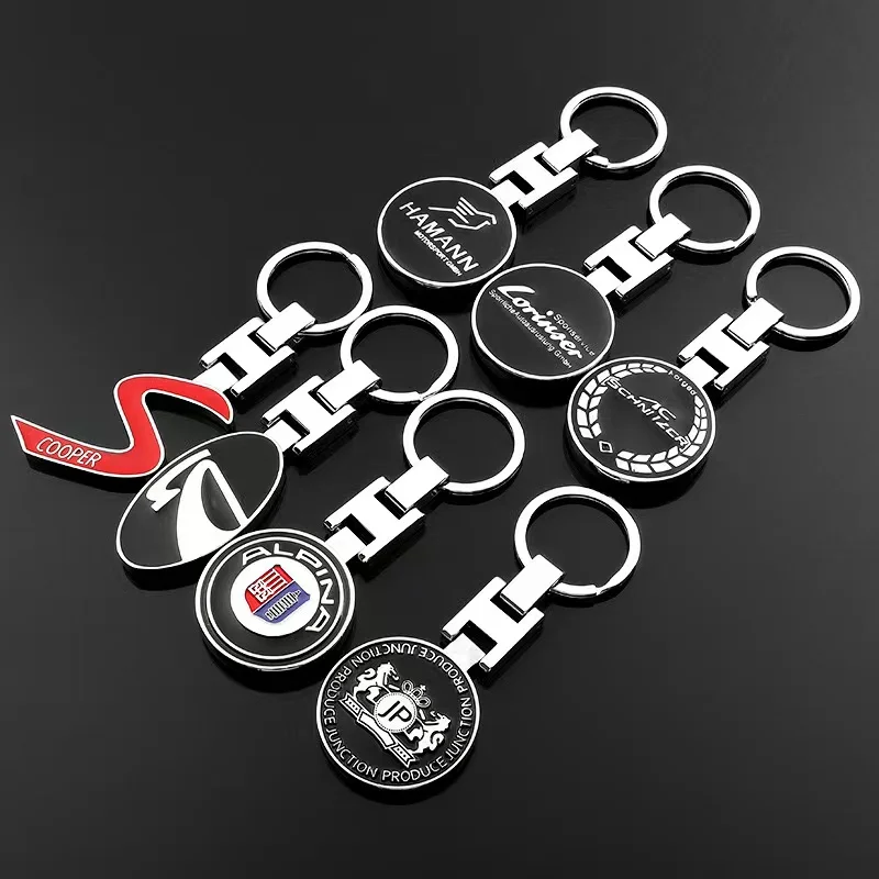 Wholesale Keychain Custom Company Logo Name Car Key Chain Letter Keyring Stainless Steel Designer Keychain for Souvenir Gift