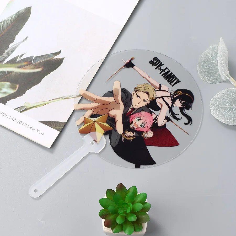 3 Designs Transparent Anime Fan SPY FAMILY Loid Forger Yor Forger Anya Forger Fan for Anime Funs