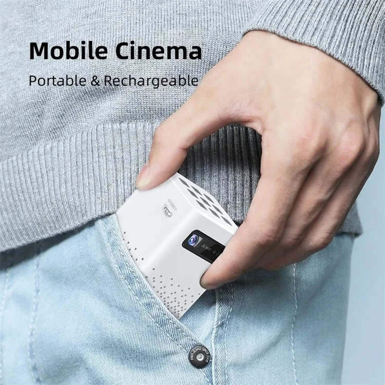 4K 3D Smart Android Mini Pocket Projector Led DLP Portable Wifi Beamer for Smartphone Tablet Mobile Phone Projector