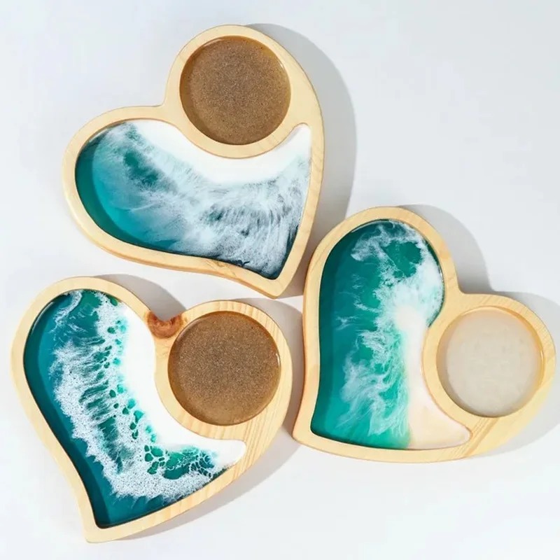 Wooden Business  Wave Handmade Wooden Gift Abalone Board Flower Material Artificial  Unique Wave Design
