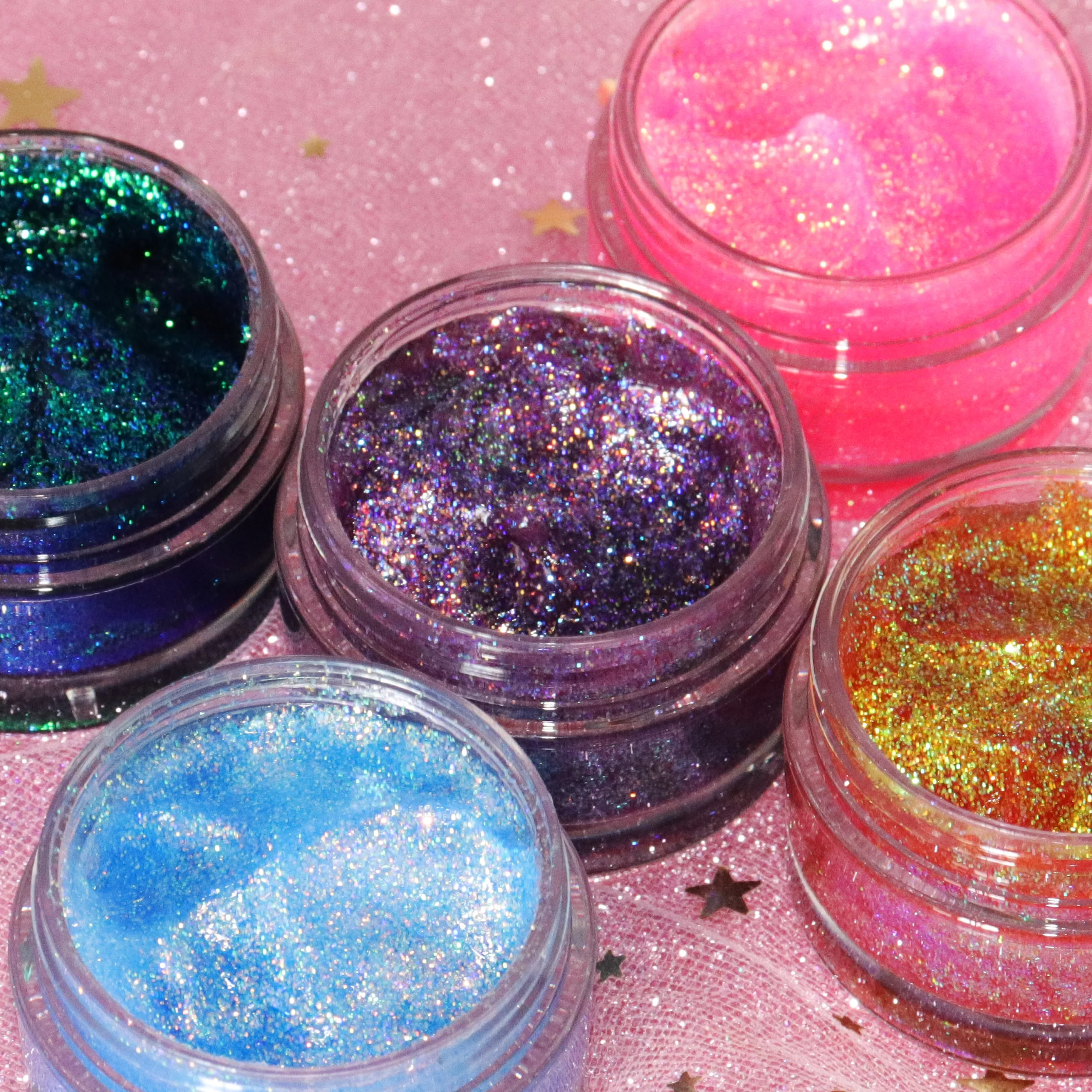 Wholesale 8ml Matte Cosmetic Makeup Eyeshadow Chunky Glitter Face Gel Festival Painting Supplies Face Body Various Skin Colors