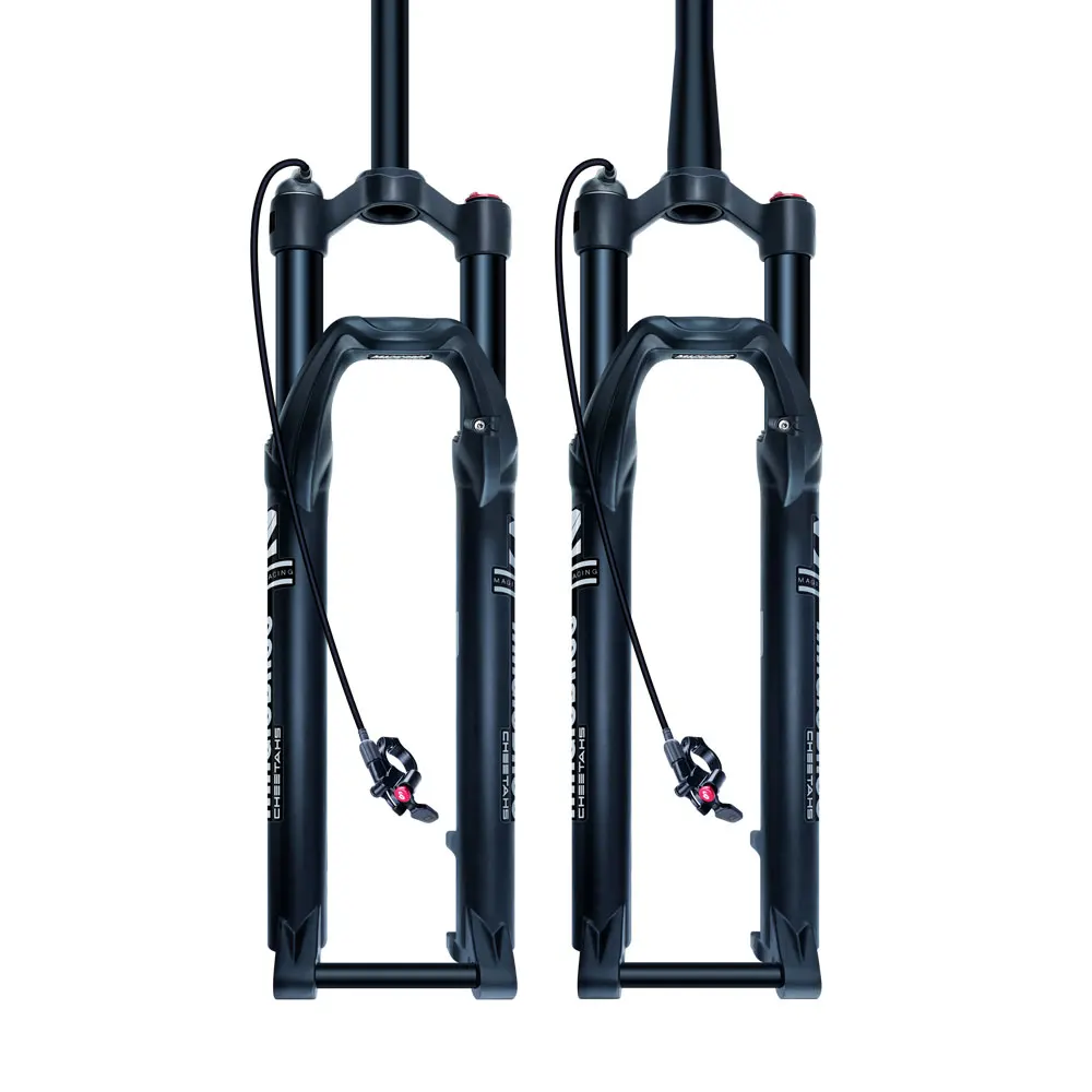 Magnesium Alloy MTB Bicycle Fork Air Shocks Suspension 26 27.5 29 inch Mountain Bike Bicycle Front Fork with Thru-axle Skewer