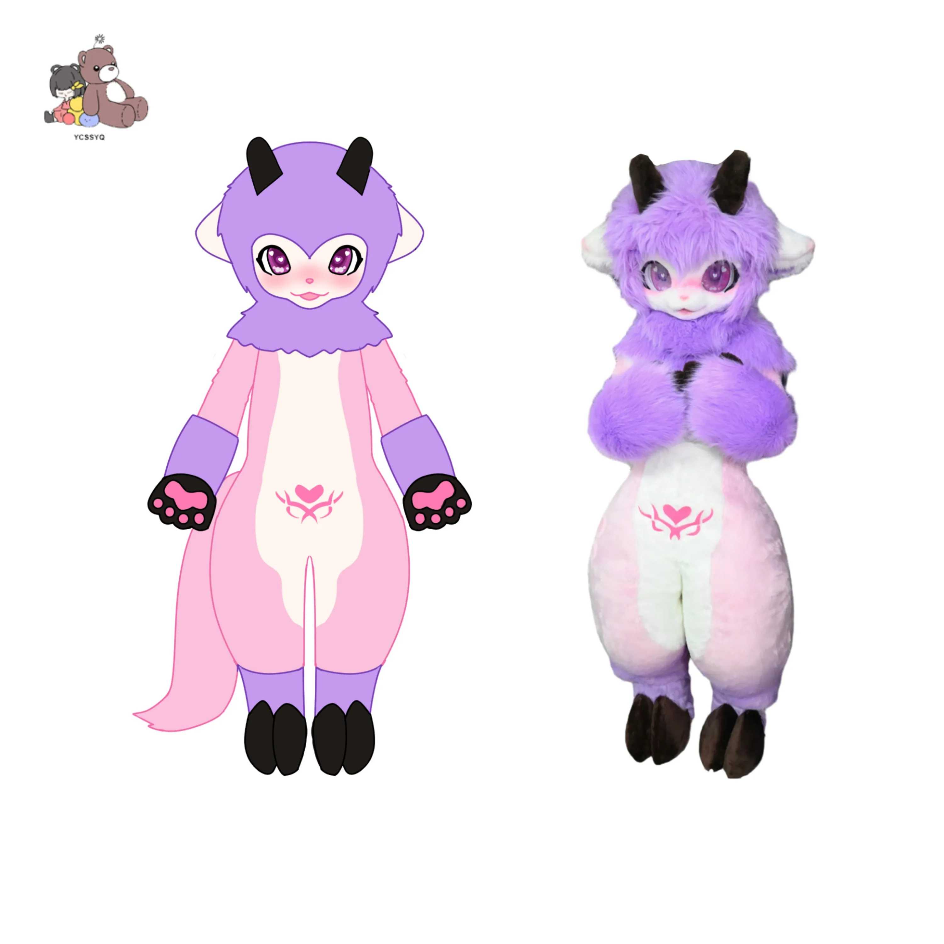 Custom Cosplay Furryart Fan Cute Stuffed Plush Orc Suit Furry Costume Funny Life Animal Cartoon Mascot Uniform