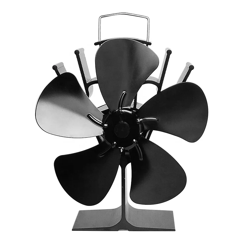 Classic Heat powered stove fan with 5 blades 5 colors for log burner