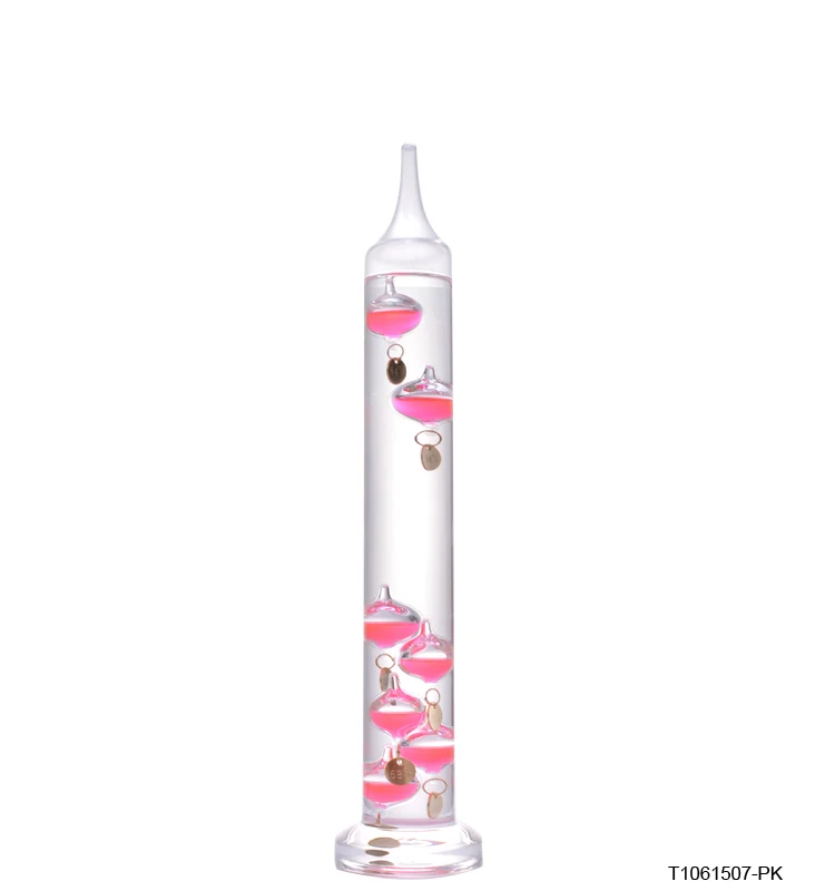 Manufactory Delicacy Muti-purpose Galileo Thermometer Unique Educational Tool floating glass balls Ornaments column