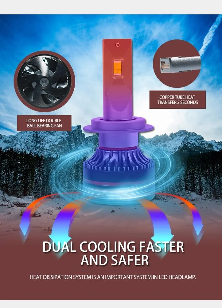  Conpex H1 H3 H7 H11 9005 комплект для преобразования с вентилятором OED 3000K 4500K 6000k белые автомобильные мотоциклетные светодиодные лампы