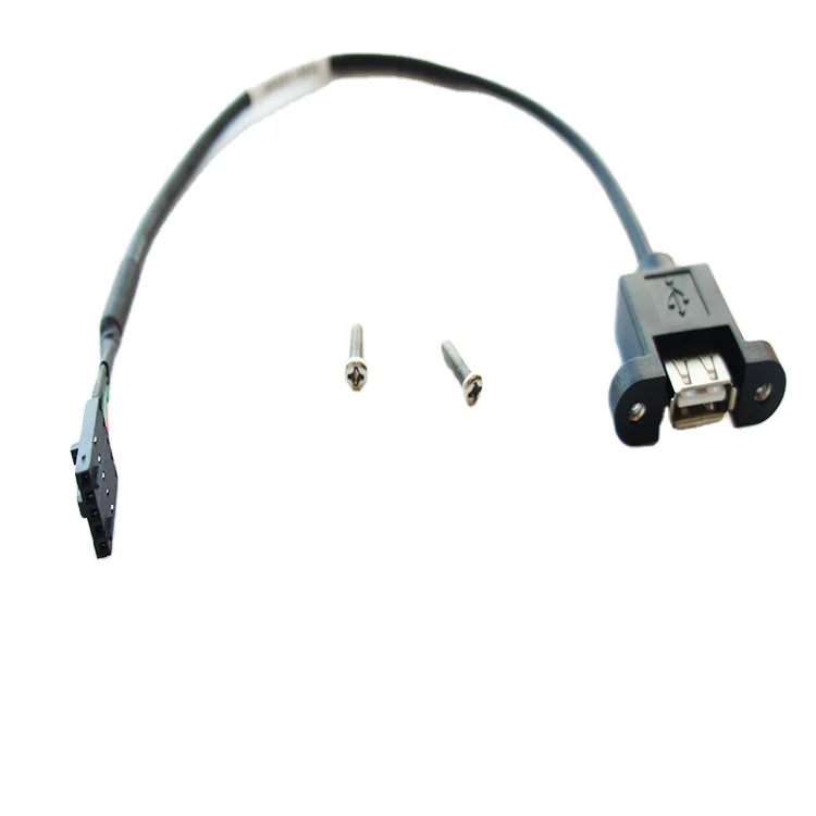 custom USB cable 10 pin IDC to TYCO 5 pin housing wire harness