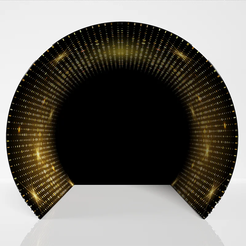 7.5ft Fashion Design Custom Logo Changing Led Vogue Enclosure Backdrop Aluminum Frame Tension Fabric Display Vogue Booth Enclosu