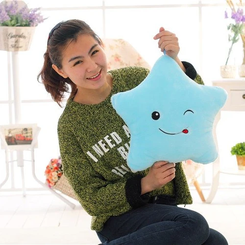 Holiday Gifts Pink Yellow Blue Purple White Super Soft Pillow Star Stuffed & Plush Toys