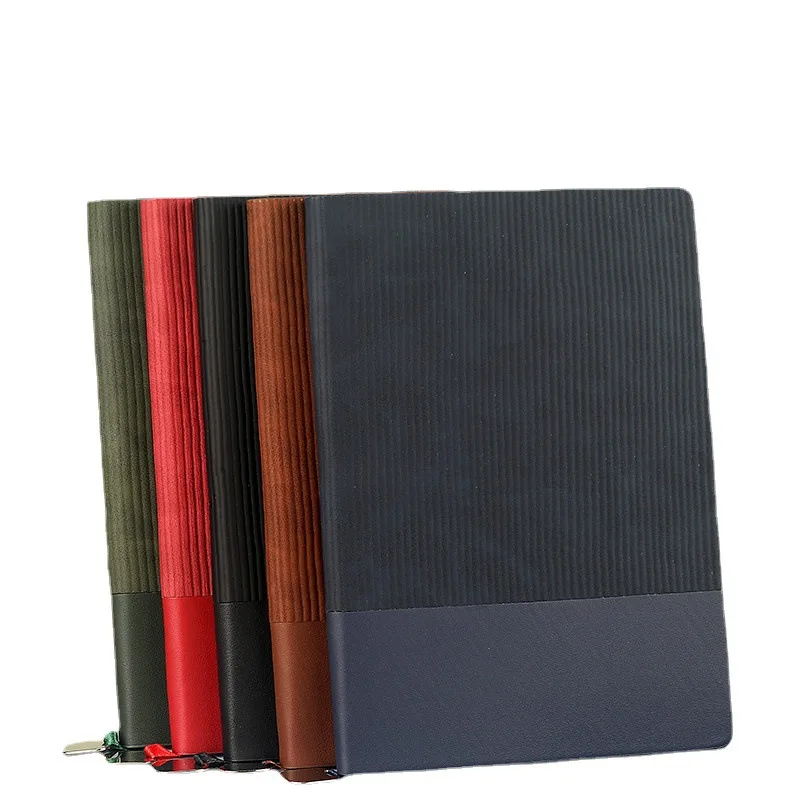 Online Wholesale A5 Size Leather Cover Custom Logo Inside Page Business Notebook Diary Planner