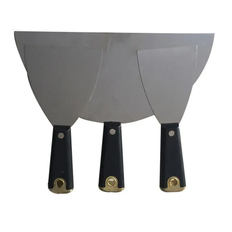 Drywall Taping Tools Mirror Polished Floor Scraper Putty Knife With Plastic Handle