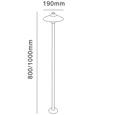 
Original Design Landscape Garden IP65 Aluminum Black LED Lawn Lamp LED Bollard Light 