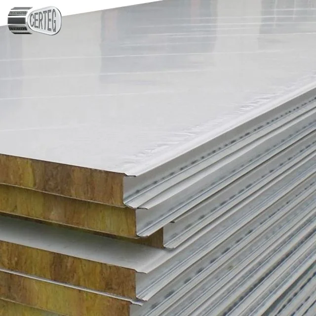 
High quality Chinese rockwool panel sandwich price m2 for roof and wall 