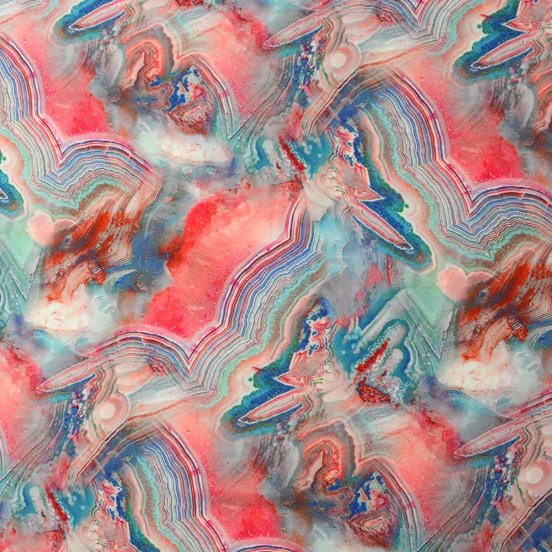 Digital Floral Design Custom Printed Satin Stretch Silky Silk Like Polyester Satin Fabric for Dresses