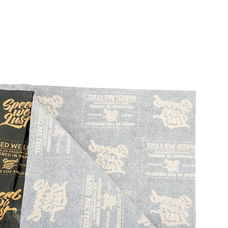 Custom logo printed bulk black sheets wrapping paper gift clothes shoes packing wrapping tissue paper