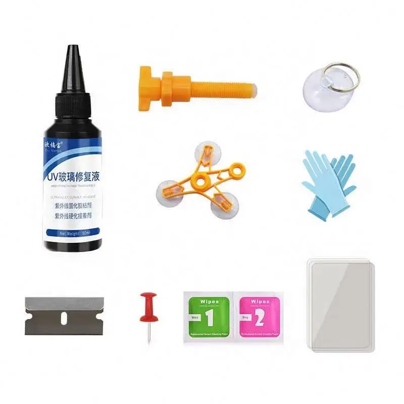 Точка кронштейн, Прямая продажа с фабрики; УФ-клей для лобового стекла трещин ремонтные комплекты 10-100 мл