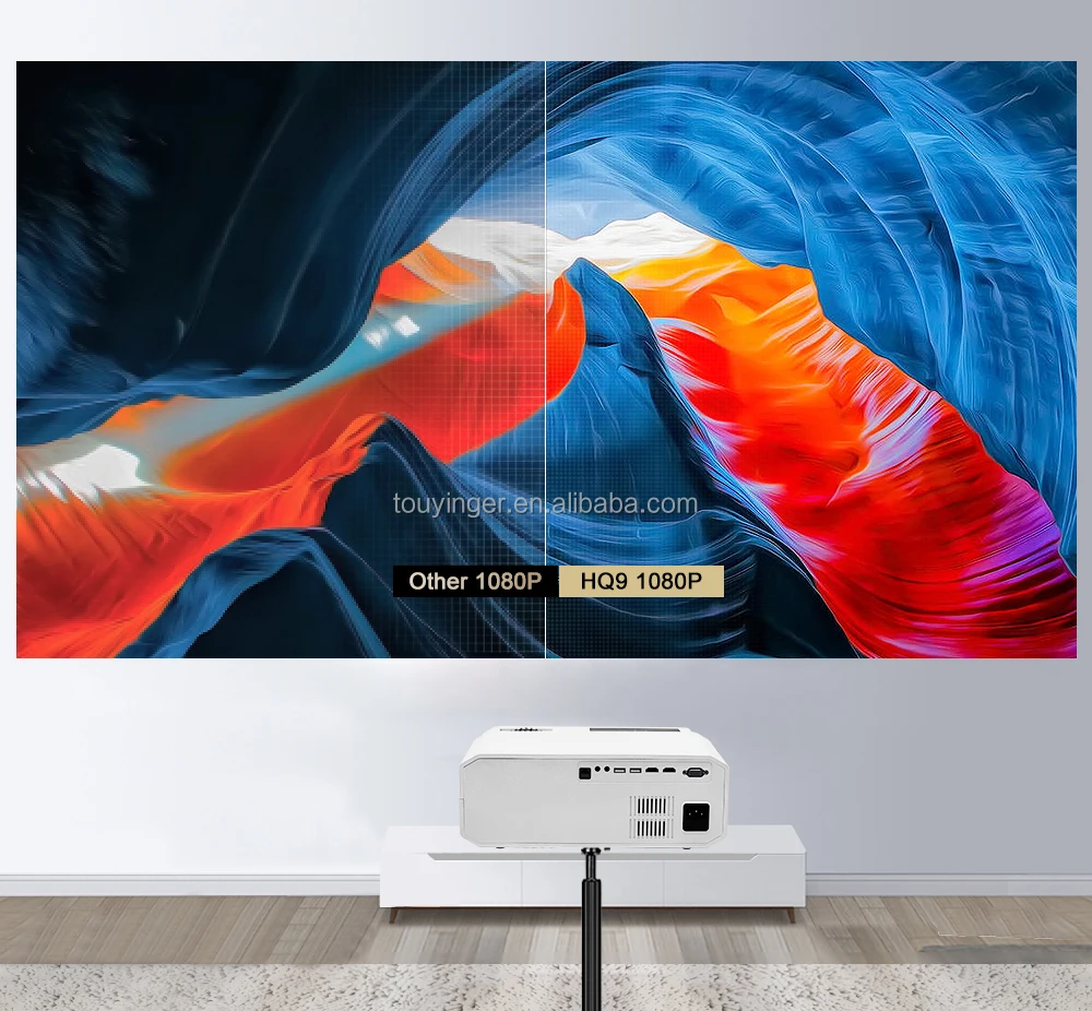 Everycom HQ9   8000 lumens  led projector   supported 5g wifi  4k projector android wifi 1080 native 8000lumen