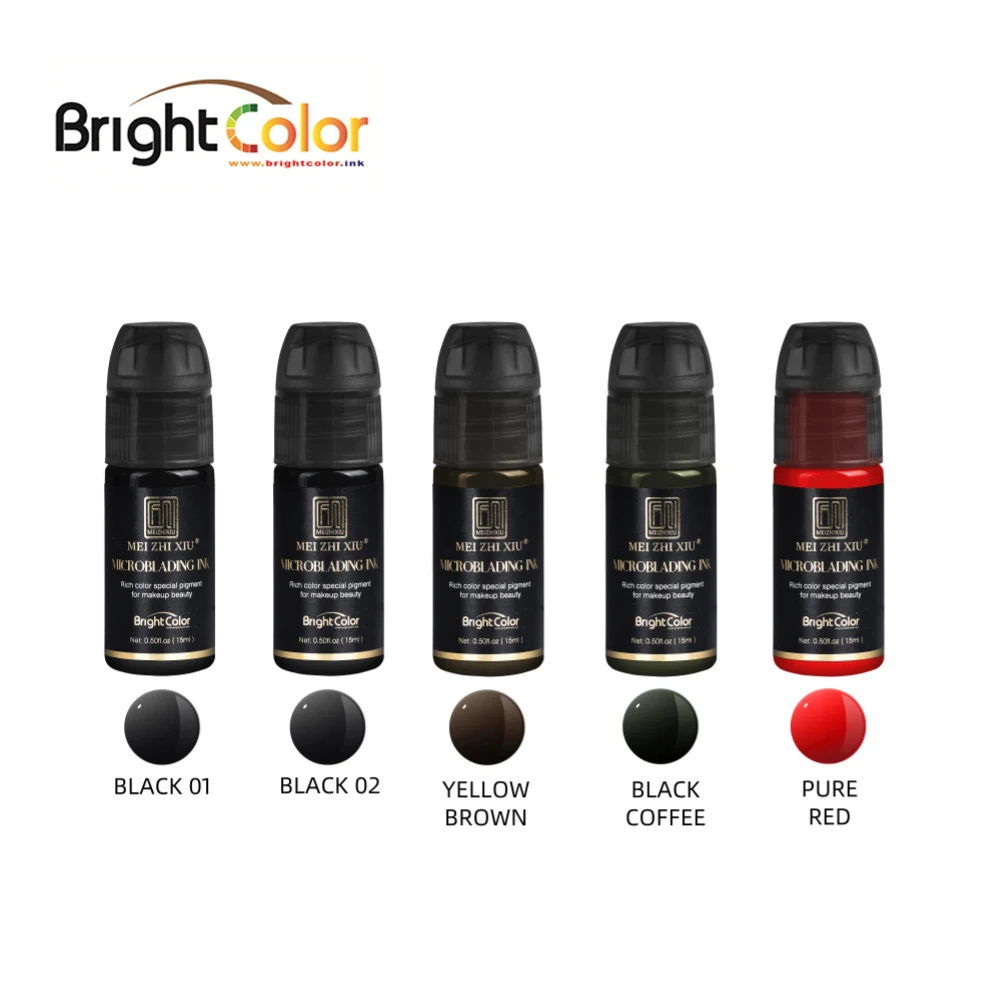 Профессиональный Перманентный макияж Brightcolorink набор 20 видов цветов татуировок бровей и губ