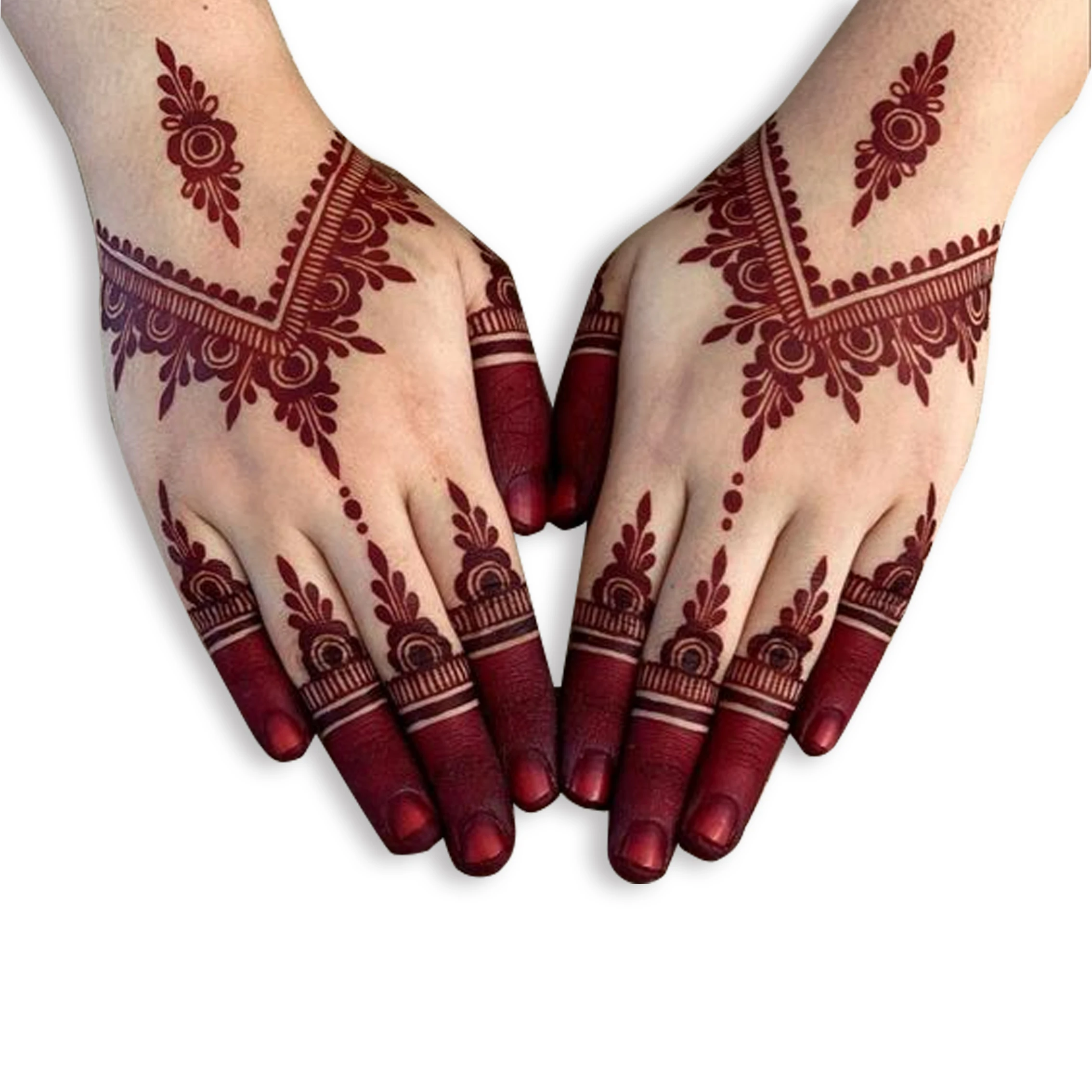 Cosmetic henna stencil halal color paint skin finger dip nail art dark maroon deep red color wholesale ODM for wedding party