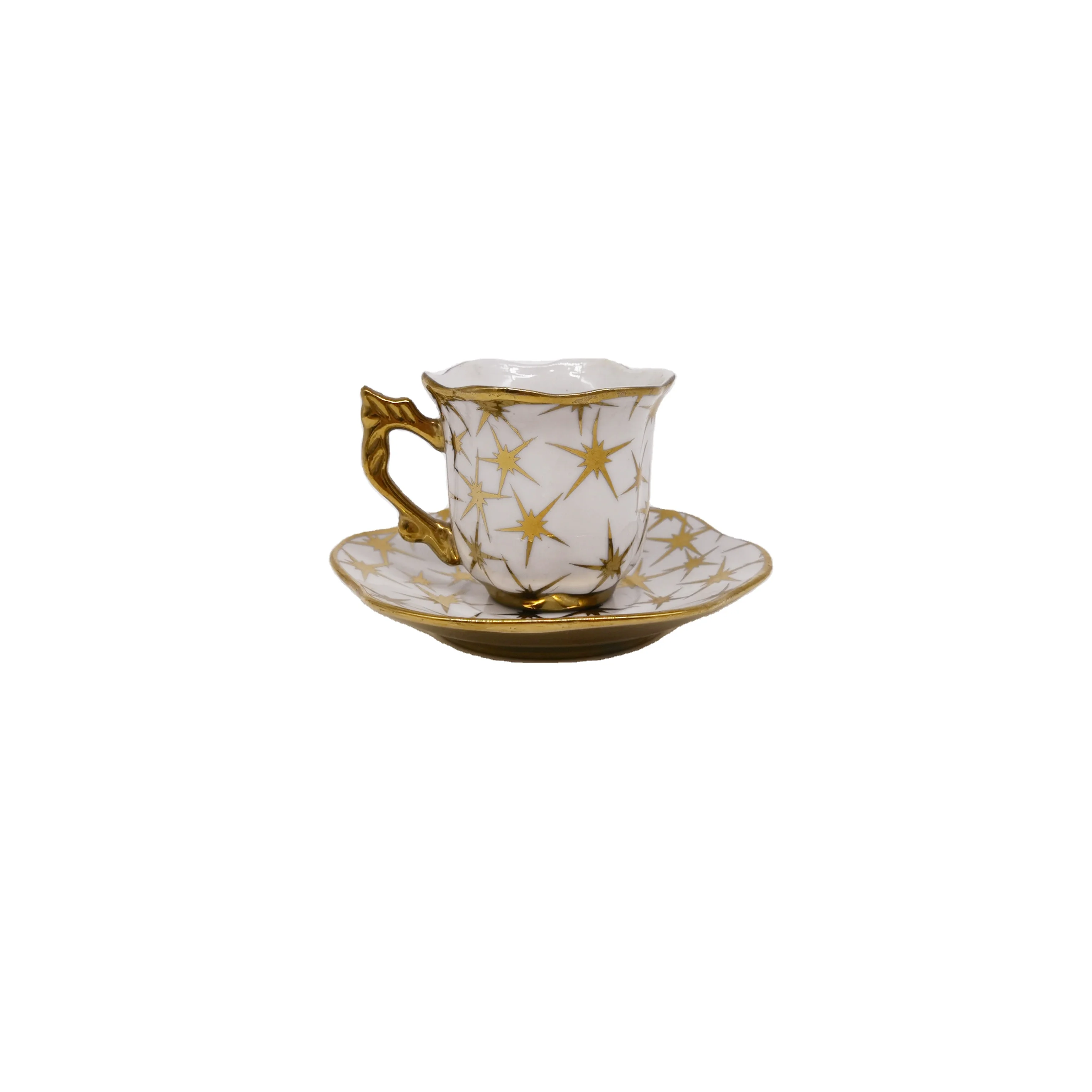 90cc porcelain silver tea cup set